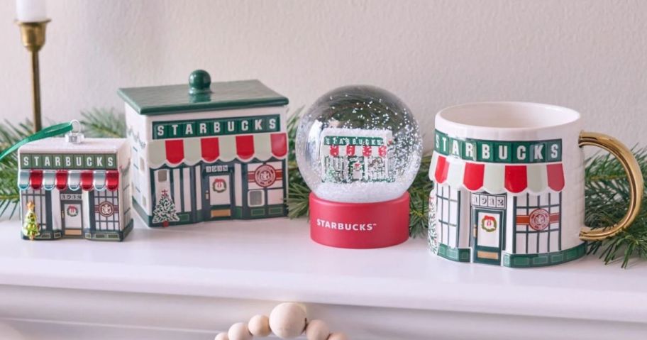 starbucks 2026 Holiday Village collection on table