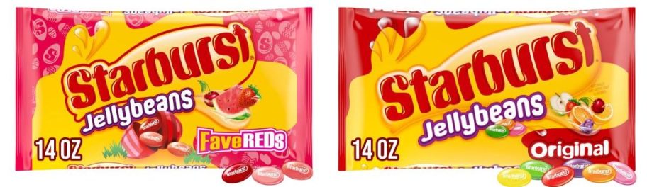 two starburst jellybean bags