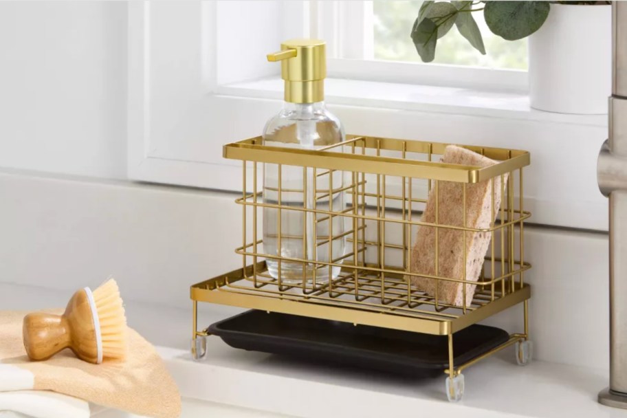 gold wire sink organizer