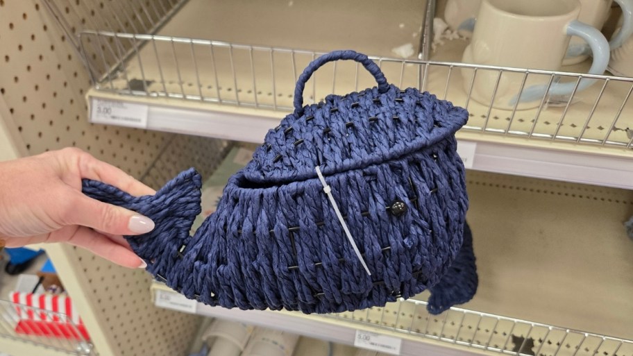 Decorative Basket blue whale basket