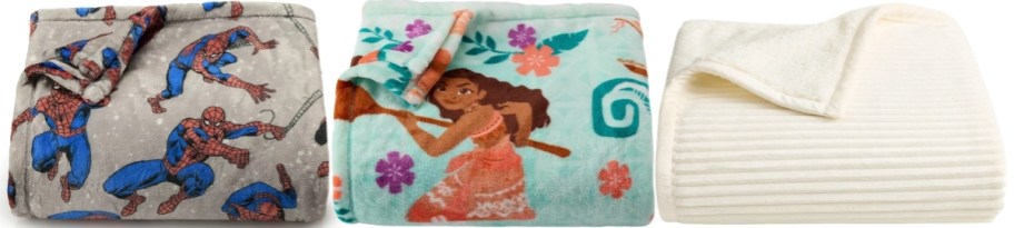 three throw blankets