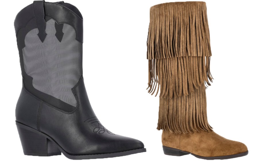 black and brown womens boots