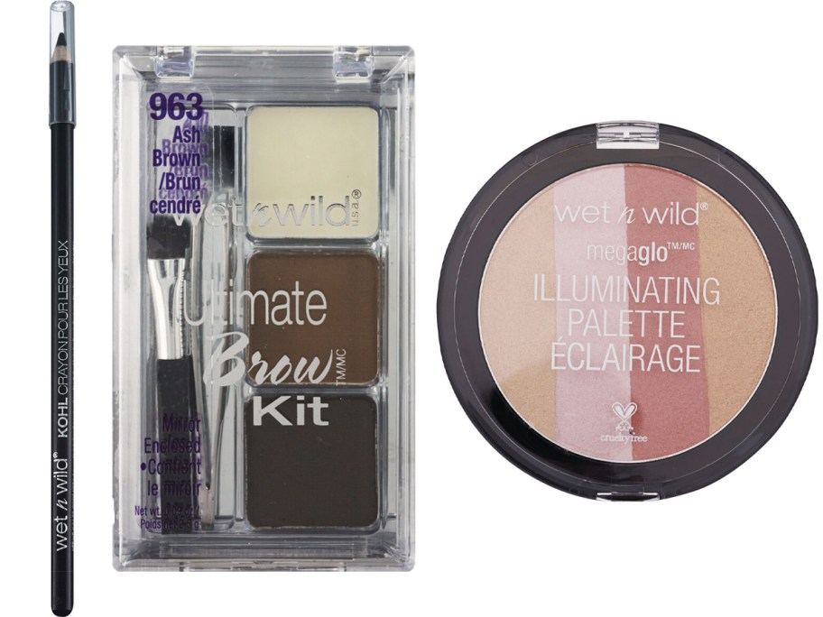 wet n wild eyeliner, shadow, and blush 