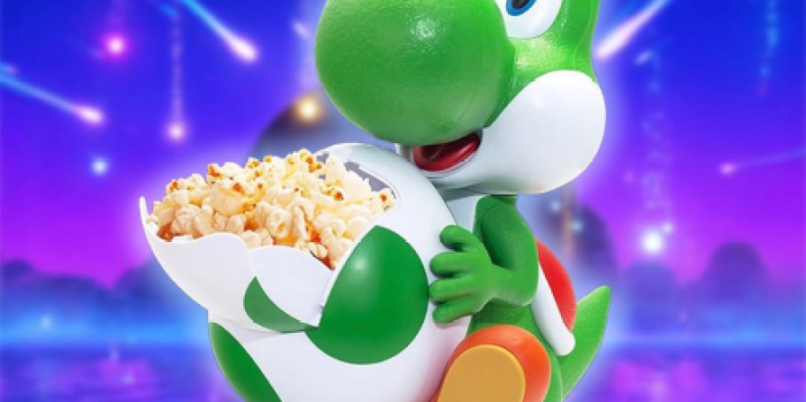 New Super Mario Yoshi Popcorn Buckets Drop April 1st in Theaters (AMC, Regal & Cinemark!)