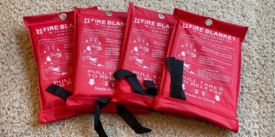 FOUR Emergency Fire Blankets Just $14.49 on Amazon (Faster Than a Fire Extinguisher!)