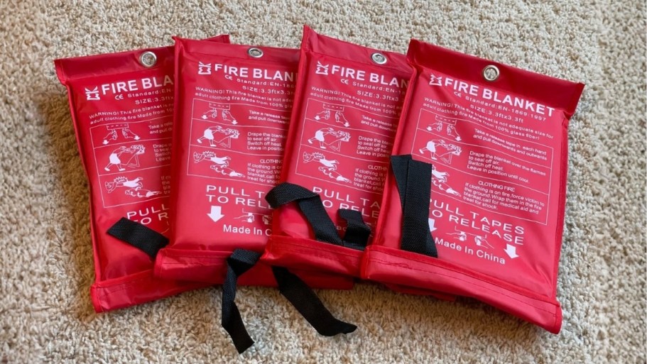 FOUR Emergency Fire Blankets Just $14.49 on Amazon (Faster Than a Fire Extinguisher!)