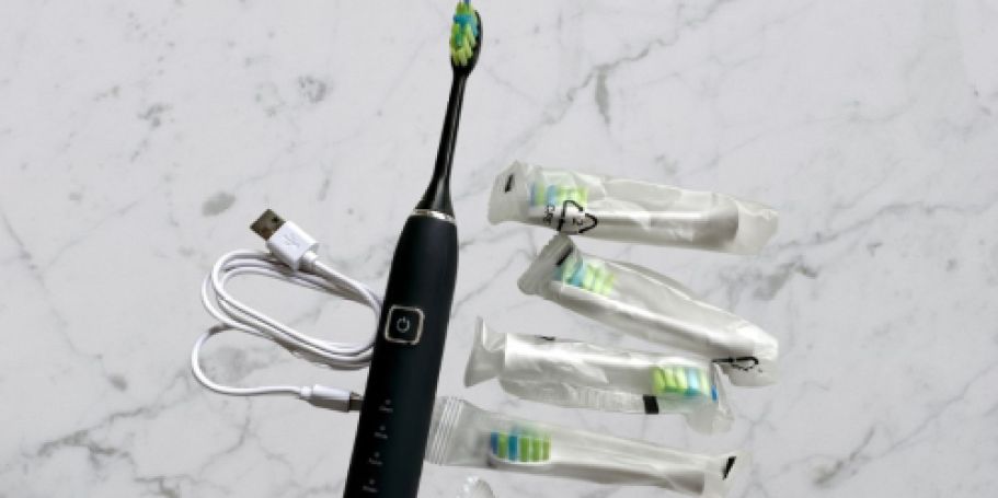 Electric Toothbrush w/ 6 Brush Heads Just $4.99 on Amazon (Today Only!)