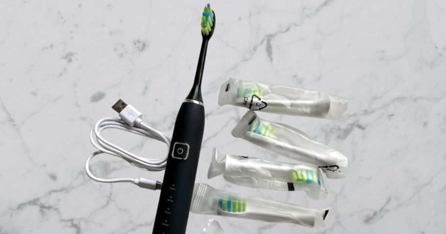 Electric Toothbrush w/ 6 Brush Heads Just $4.99 on Amazon (Today Only!)