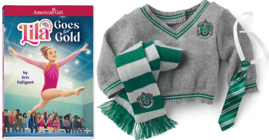 merican girl book and slytherin doll clothing set