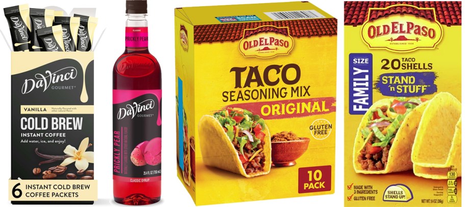 DaVinci Gourmet and Old El Paso grocery items
