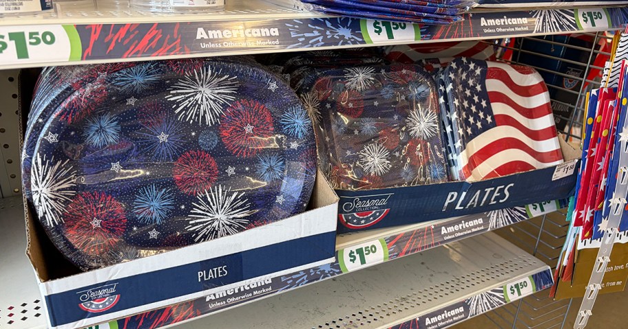 Americana Paper Plates at Dollar Tree