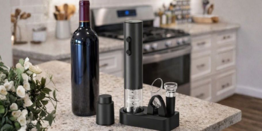Electric Wine Opener Gift Set Only $11.99 Shipped for Amazon Prime Members