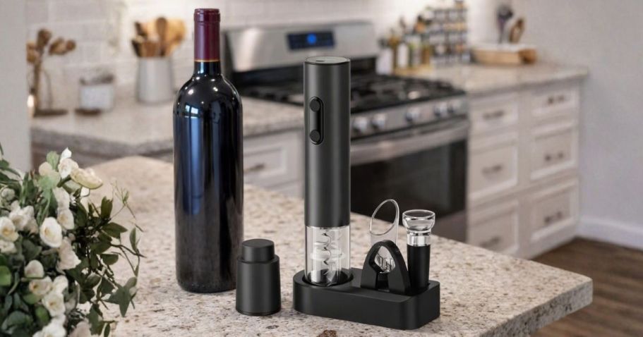 Electric Wine Opener Gift Set Only $11.99 Shipped for Amazon Prime Members