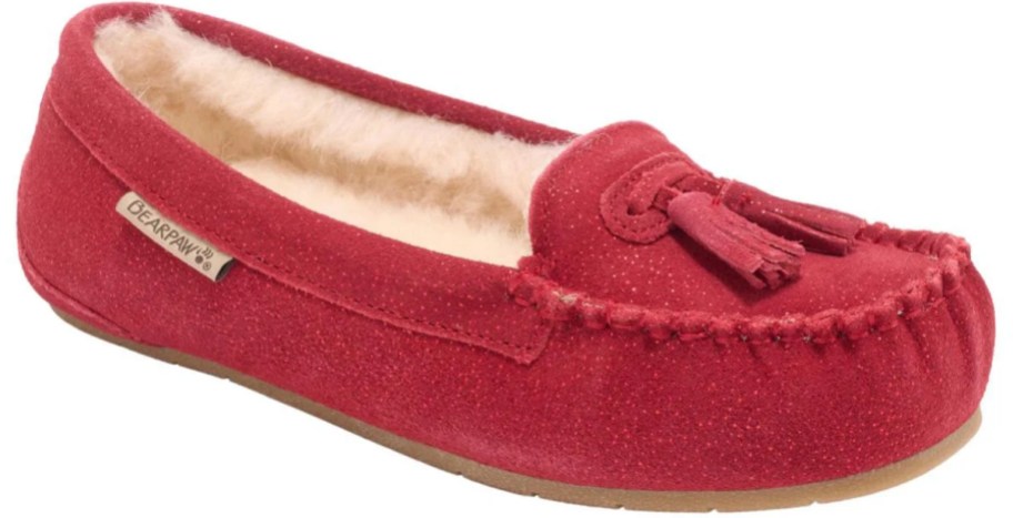 red suede tassle moc