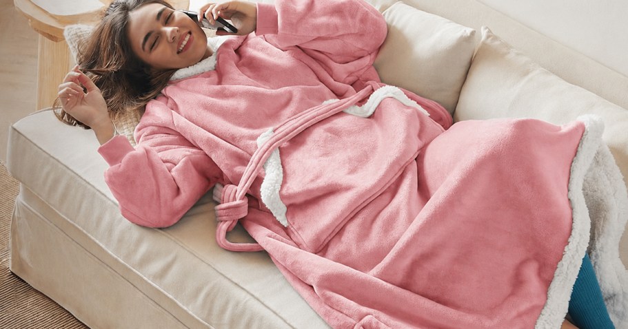 Comfy Wearable Blanket Hoodie Just $13.48 on Amazon (Reg. $30)