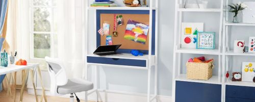 BYO Kids Ladder Desk w Bulletin Board in bedroom
