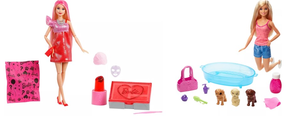 two barbie doll playsets