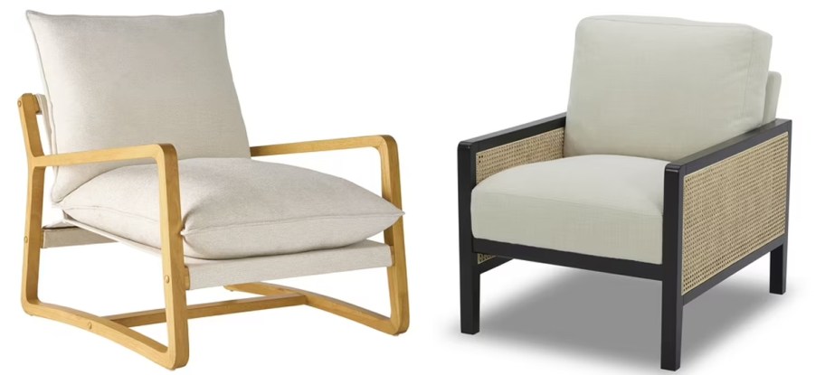 two accent chairs