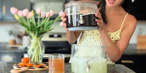 Serve Two Drinks at Once With This Under $20 Glass Beverage Dispenser
