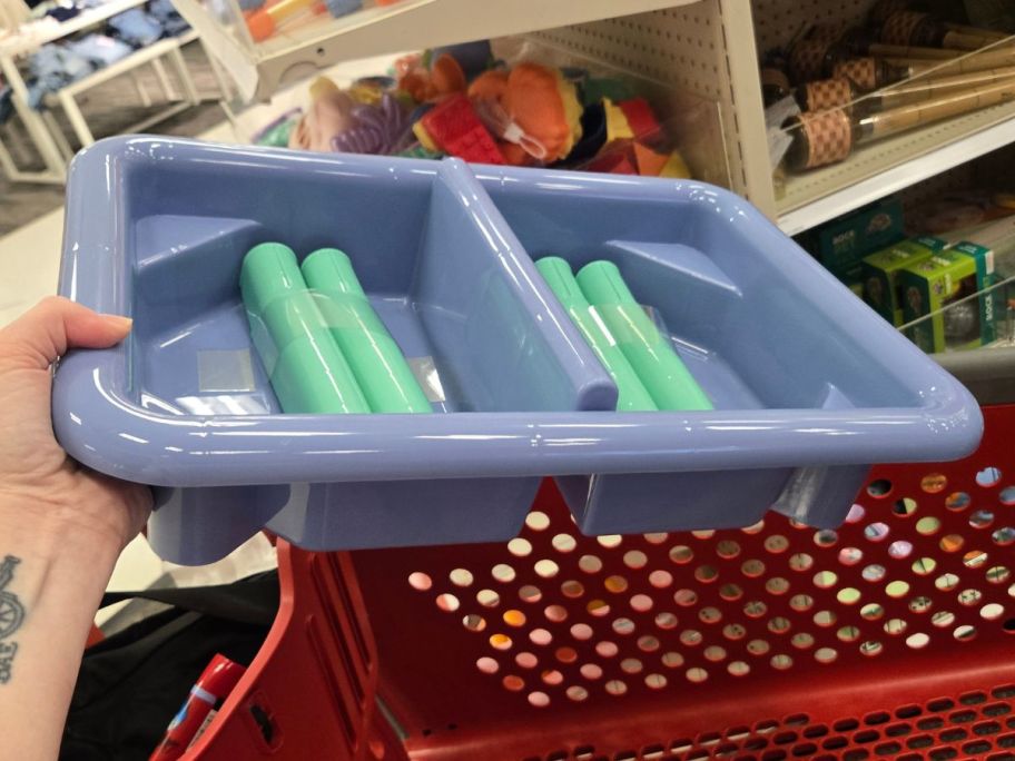 Bullseye's Playground Sand & Water Table in hand in store