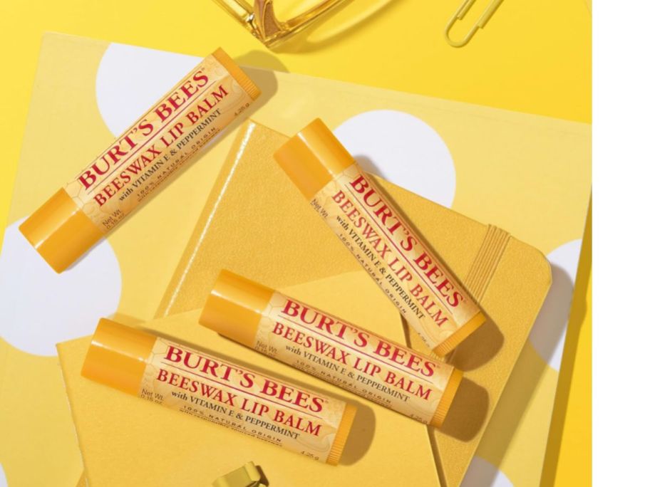 4 Original Burts Bees Lip Balms