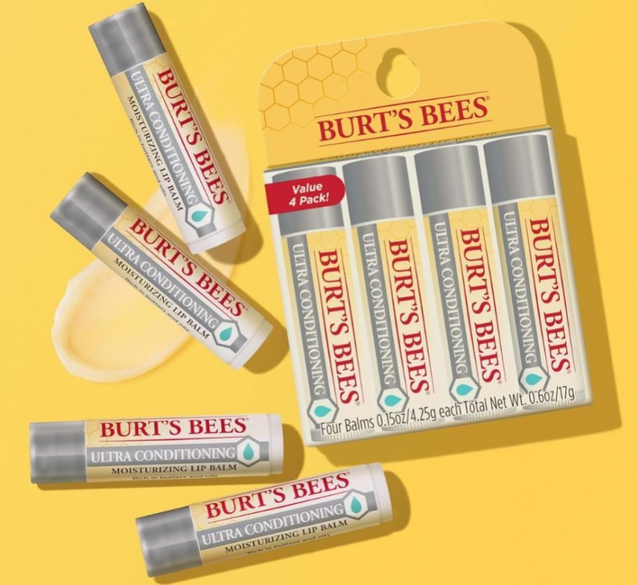 Burts Bees Ultra Hydration Lip Balm 4-pack