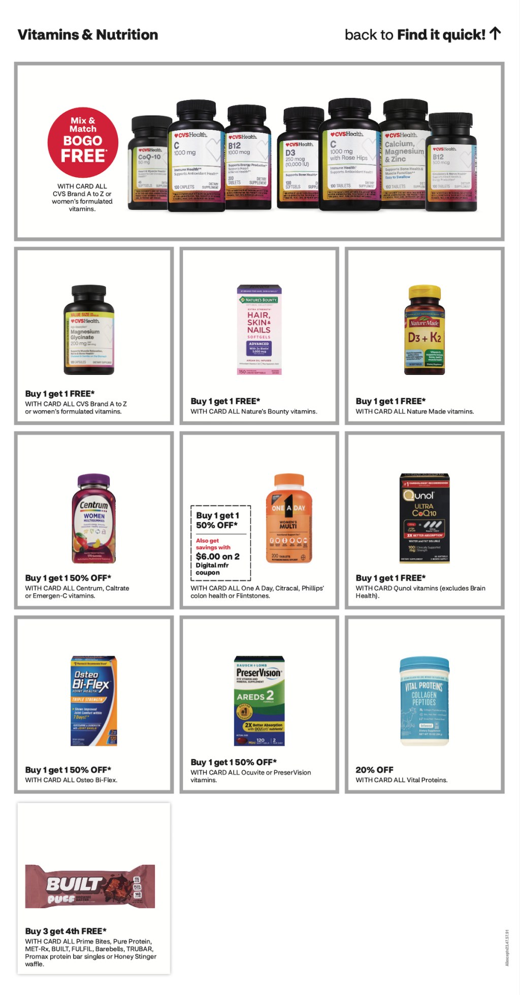 page from CVS ad