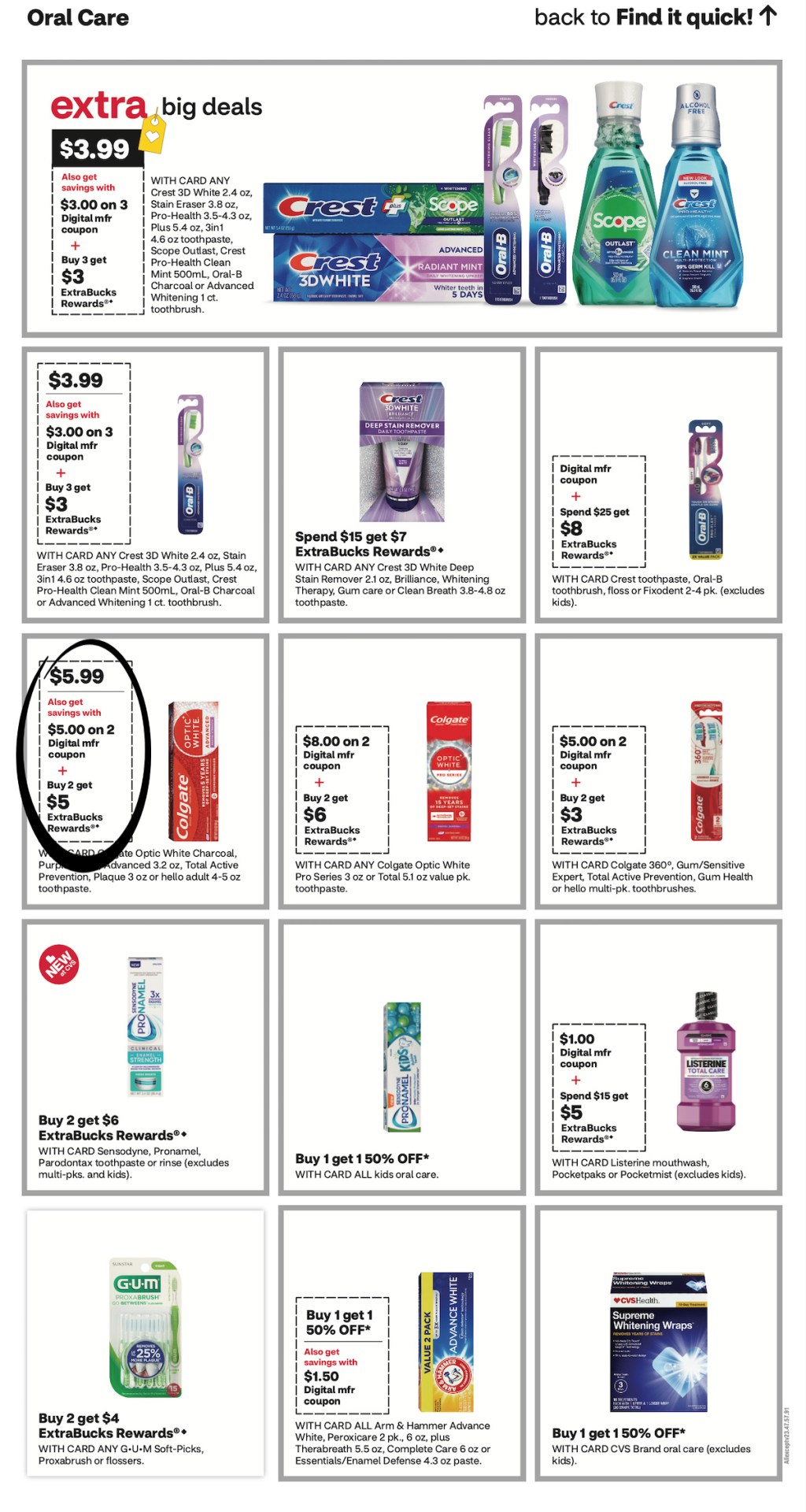 page from CVS ad