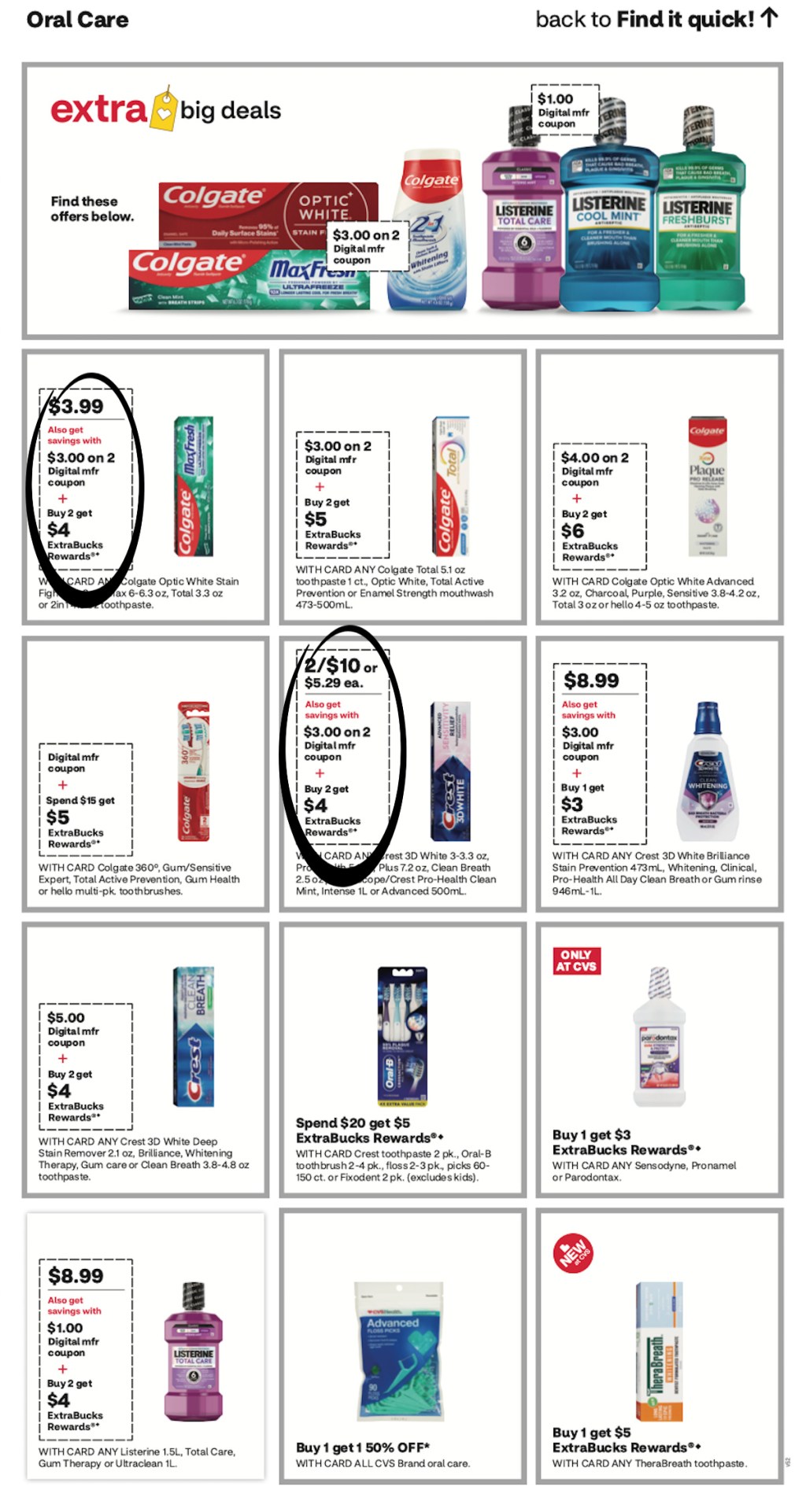page from CVS ad