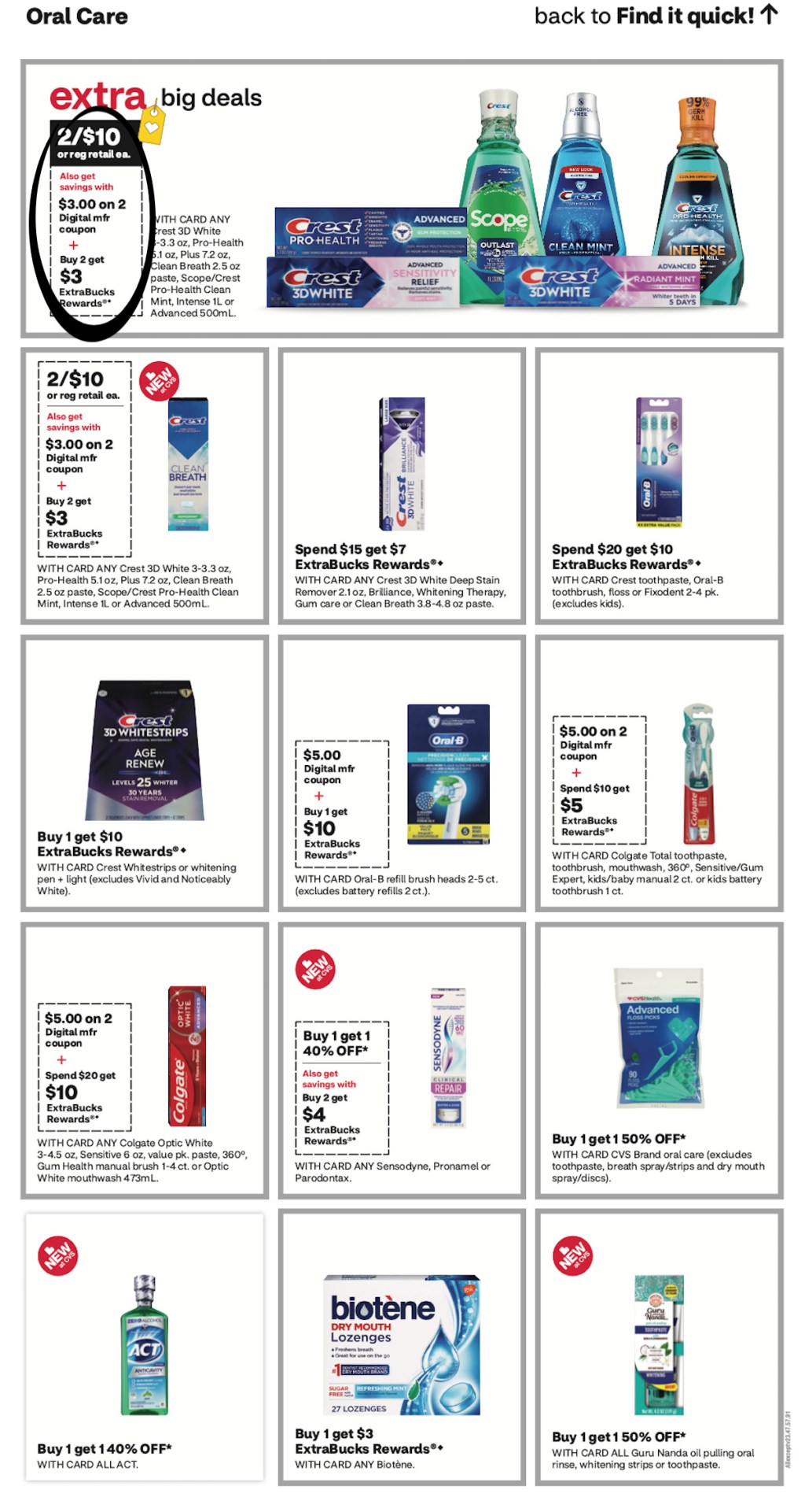 page from CVS ad