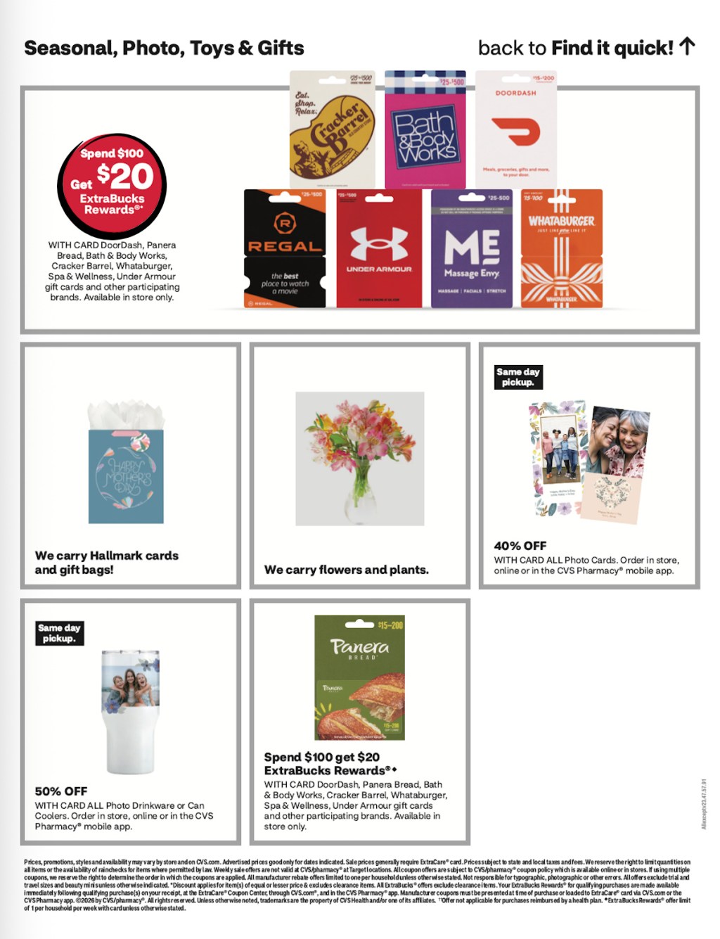 page from CVS ad
