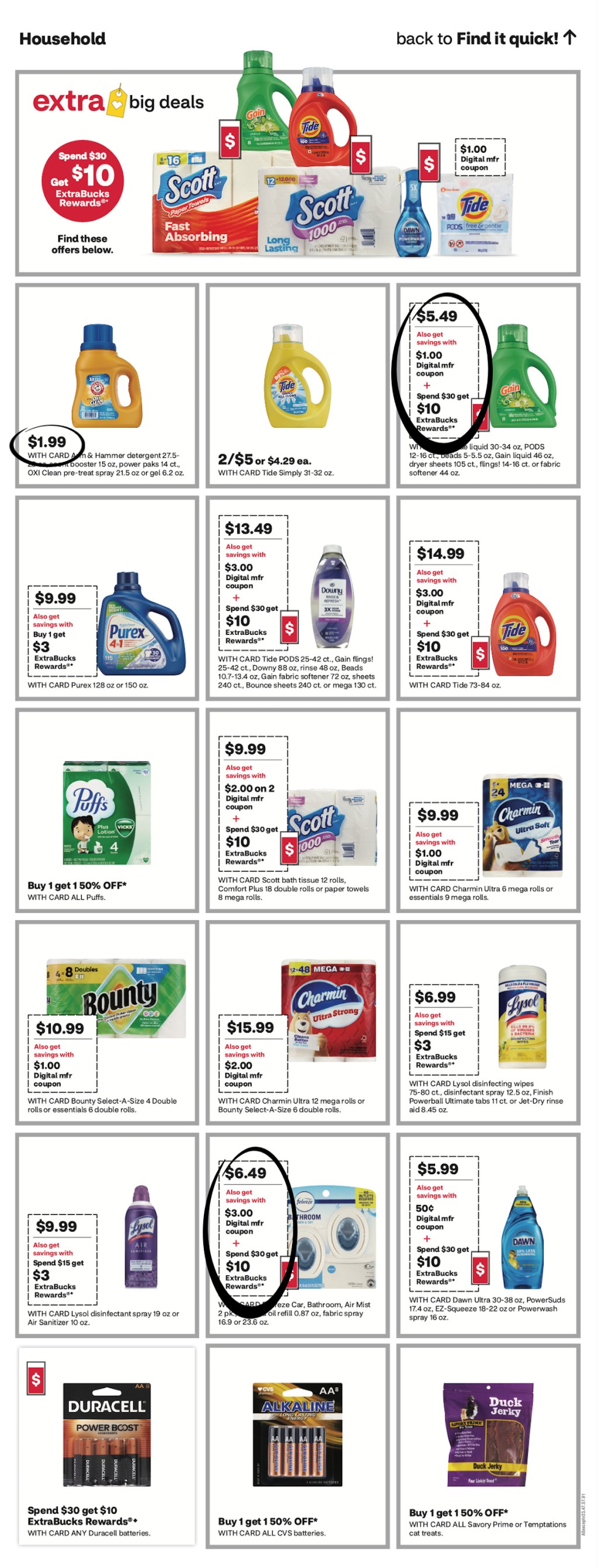 page from CVS ad