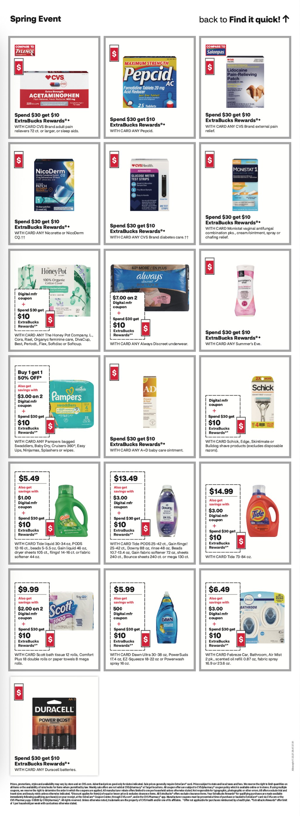 page from CVS ad