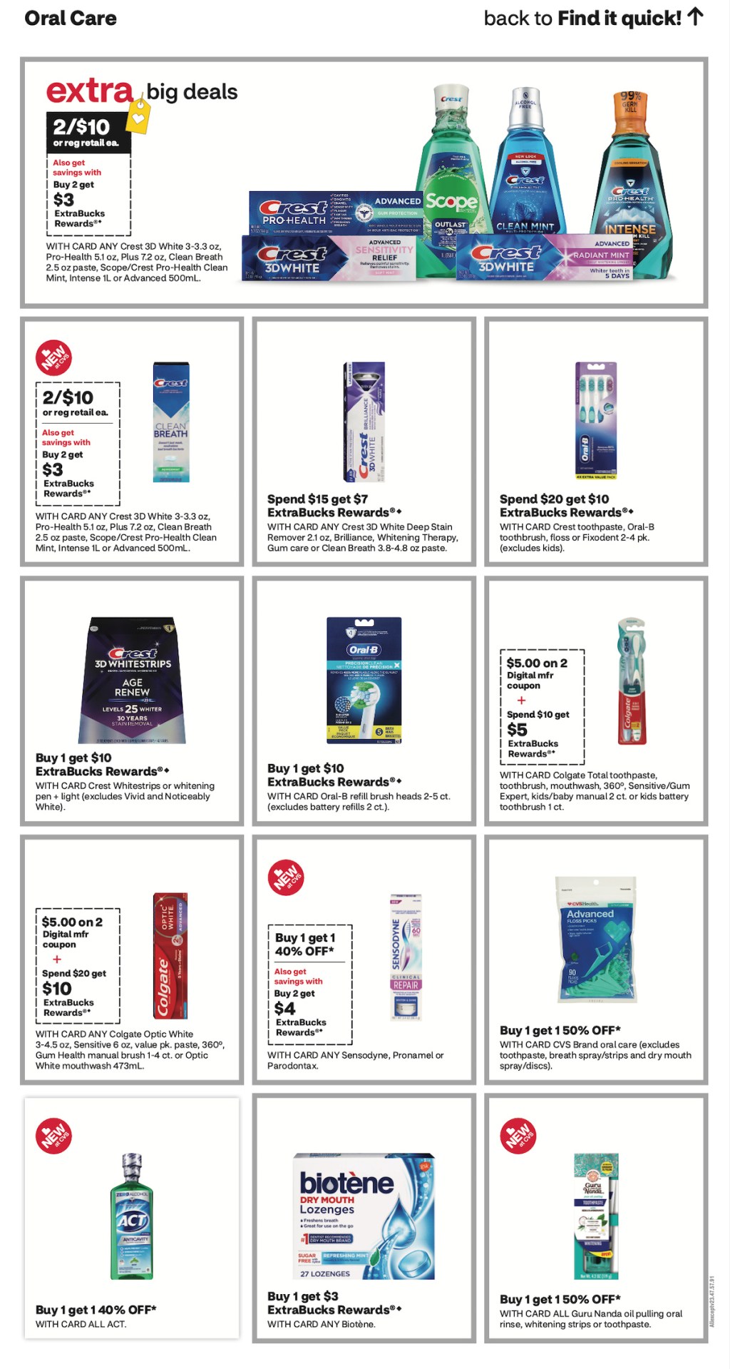 page from CVS ad