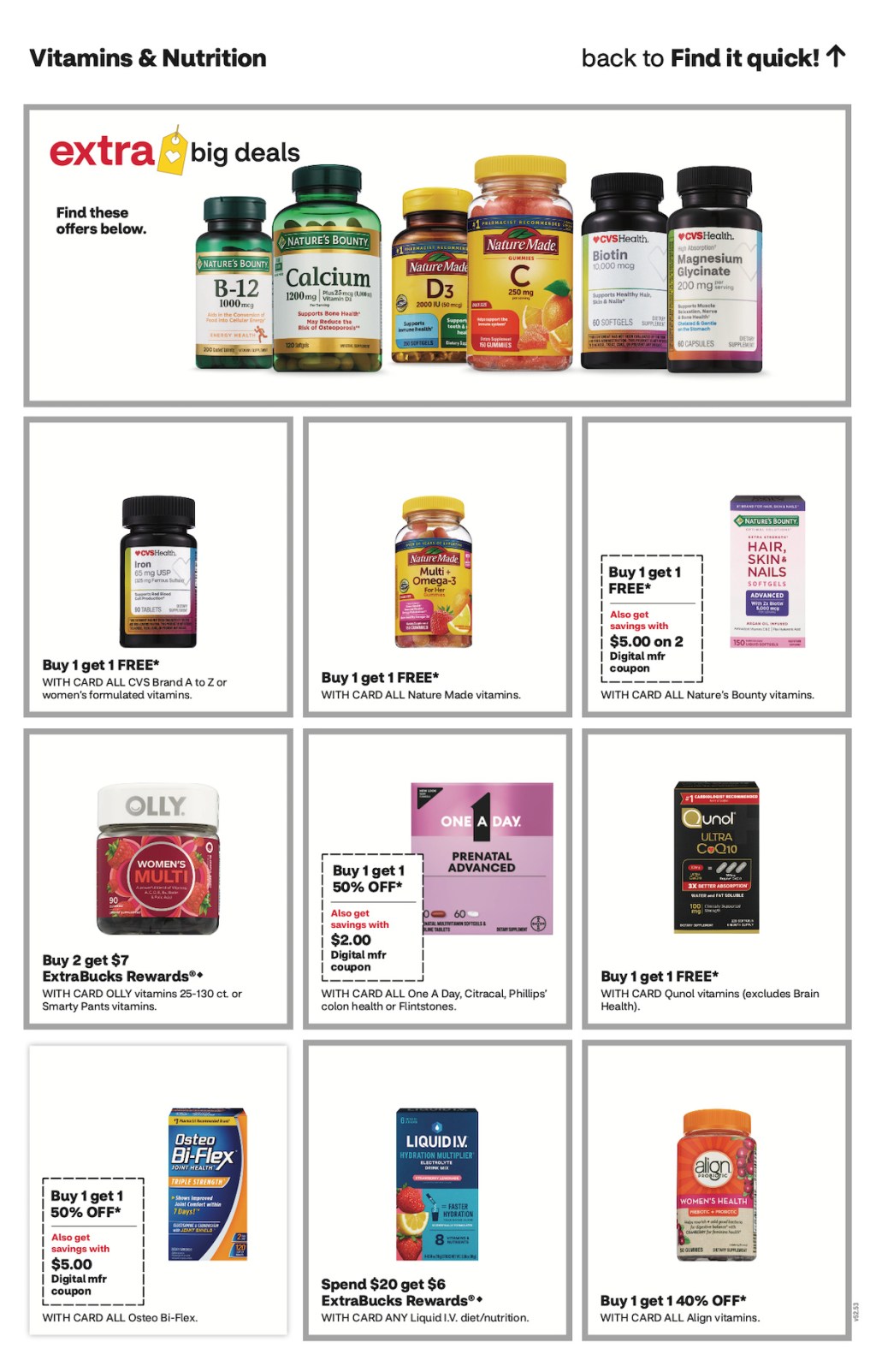 page from CVS ad