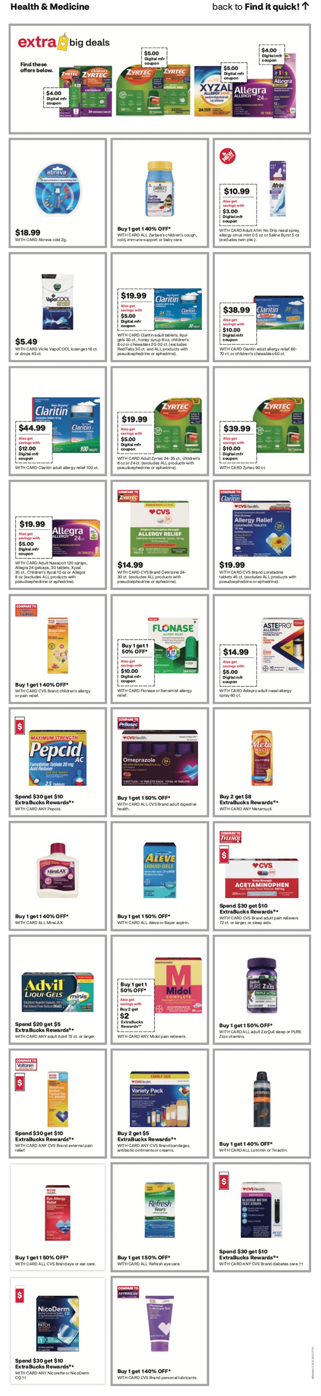 page from CVS ad