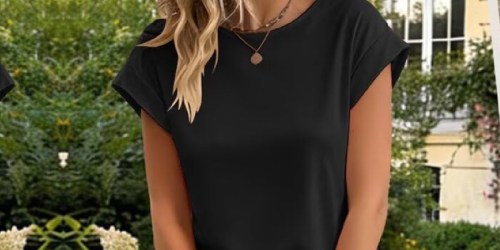 Women’s Cap Sleeve Tops Only $5 Each on Amazon