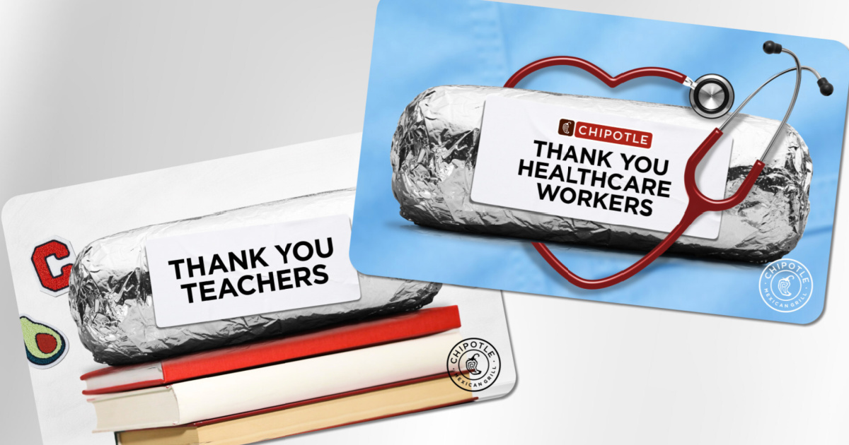 Chipotle Is Giving Away 200,000 FREE Entrées to Teachers & Healthcare Workers!