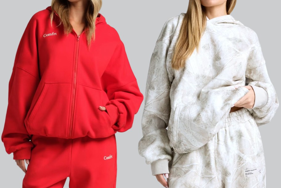 Comfrt Zip Hoodie and Camo Hoodie