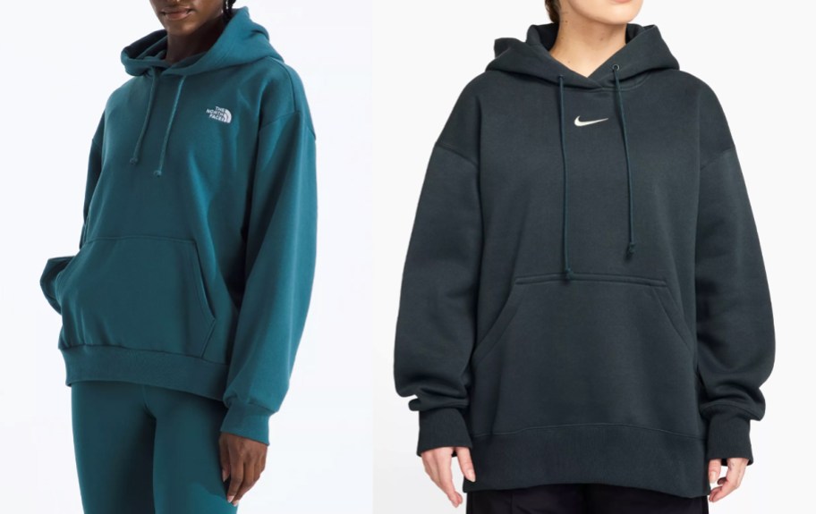 north face and nike hoodies