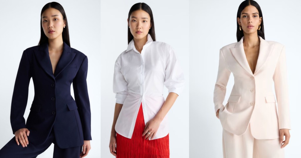 Women wearing devil wears Prada blouse and blazers