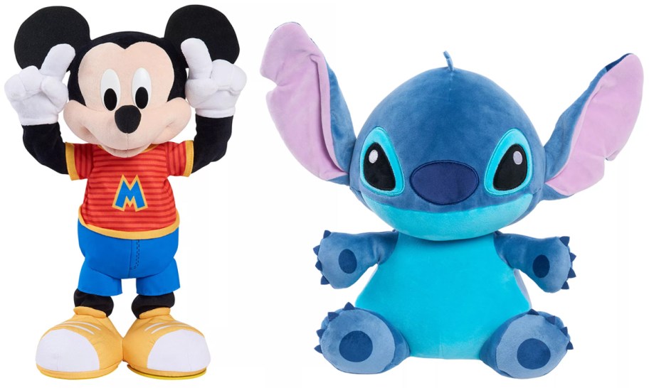 Disney Junior Head to Toes Mickey Mouse Feature Plush and Lilo & Stitch Comfort Weighted Plush 14 Stuffed Animal
