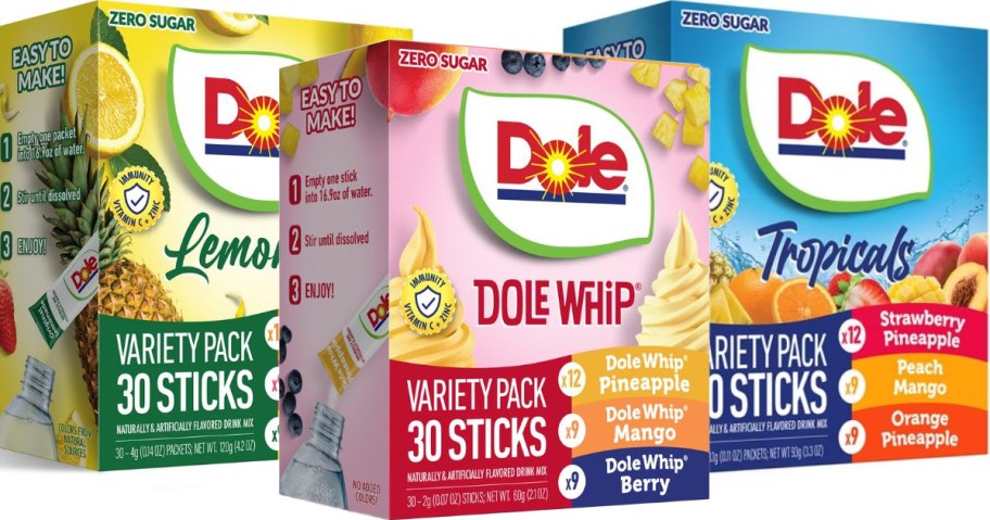 3 Boxes of Dole Drink Mixes