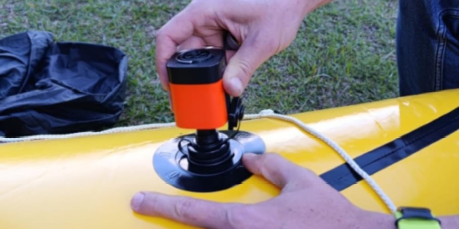 This Mini Air Pump Easily Inflates Pool Floats, Air Mattresses, & More in Minutes!
