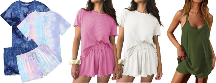 five Ekouaer Women's Pajama Sets