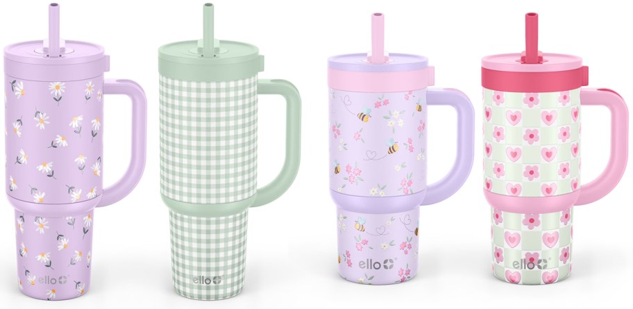 Ello Oasis 30oz Stainless Steel Tumbler 2-Pack and 14oz Stainless Steel Kids Tumbler 2-Pack