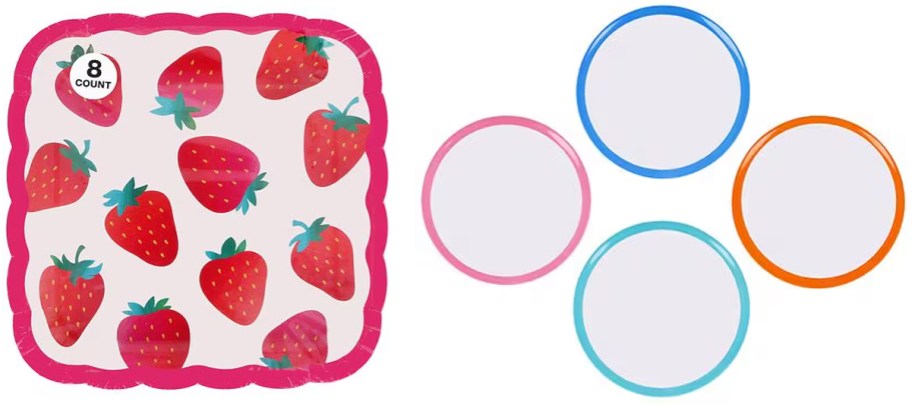 Festive Voice Strawberry Plates and Melamine Plates