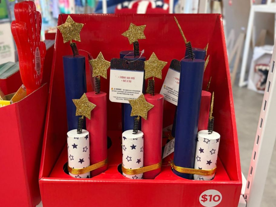 Firework Tabletop Sitter w/ Glitter Table Decor in store