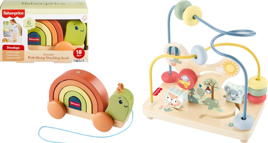 stacking turtle and bead maze toys