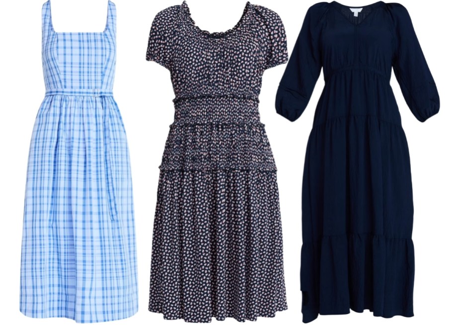 three walmart womens midi dresses